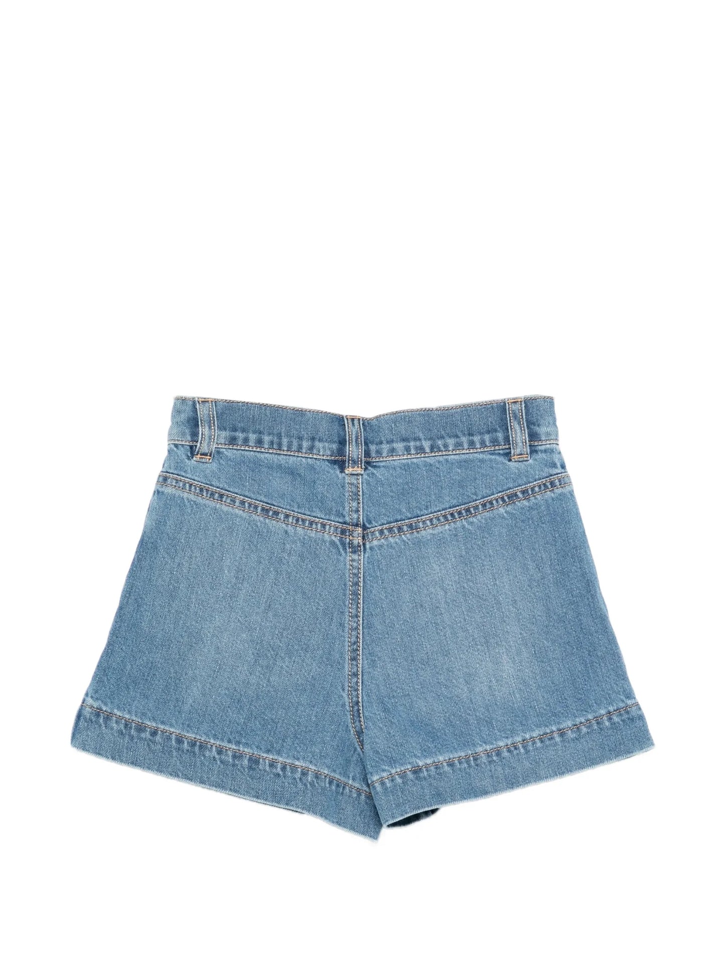 SHORTS IN DENIM CON LOGO IN RILIEVO ELISABETTA FRANCHI - Angel Luxury