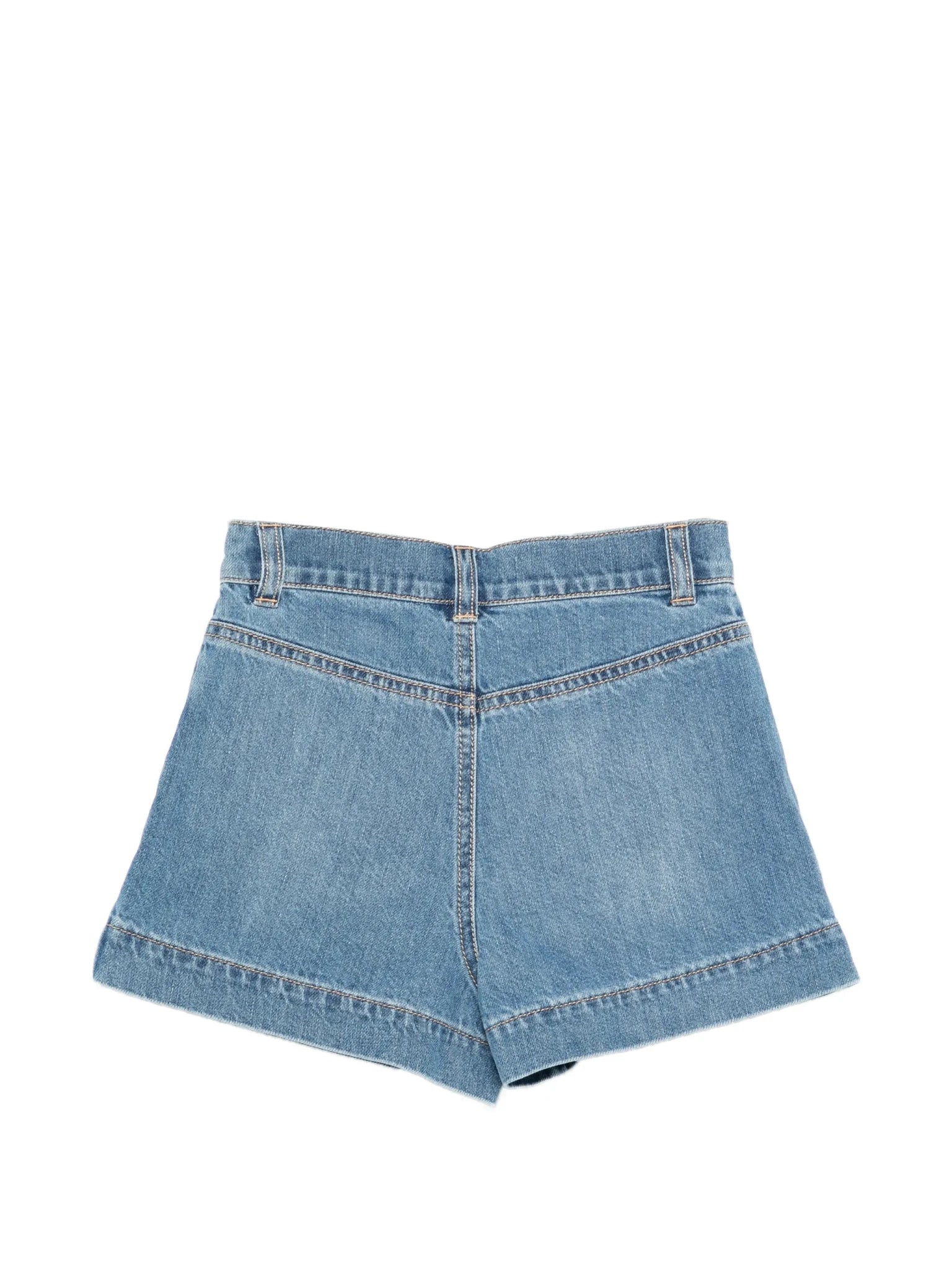 SHORTS IN DENIM CON LOGO IN RILIEVO ELISABETTA FRANCHI - Angel Luxury