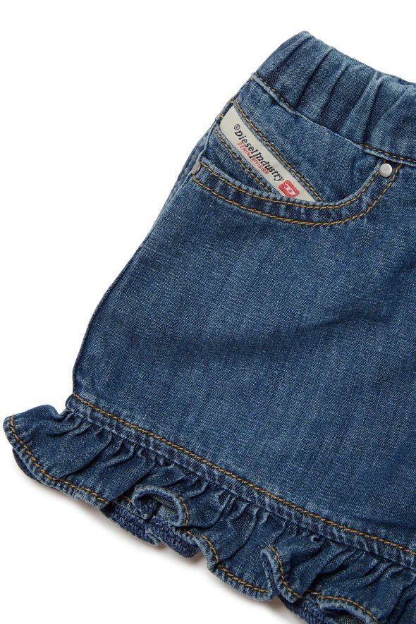 SHORTS IN DENIM CON ROUCHES - Angel Luxury