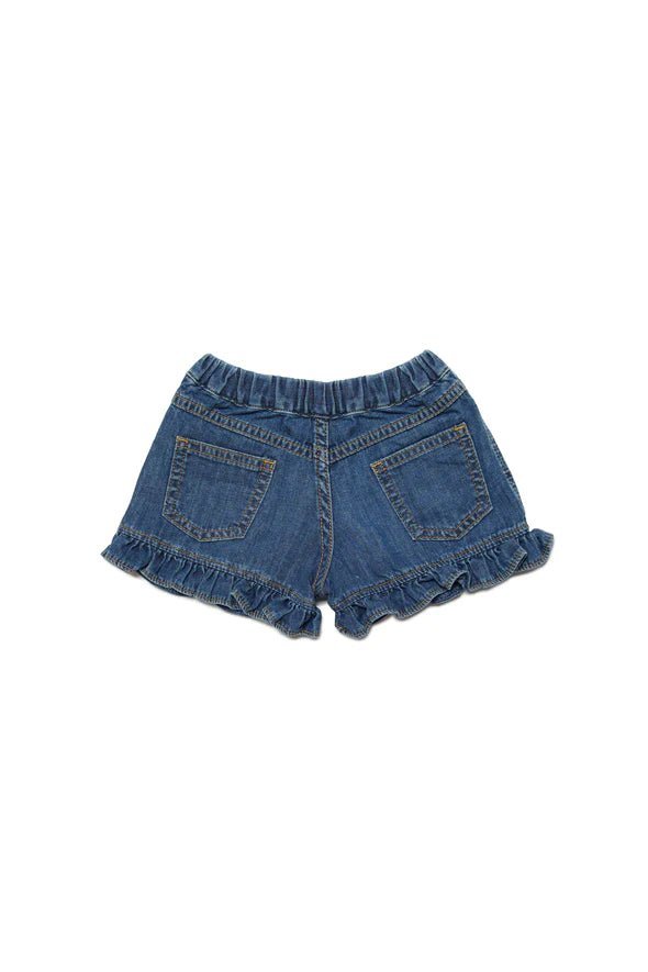 SHORTS IN DENIM CON ROUCHES - Angel Luxury