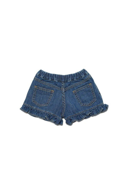 SHORTS IN DENIM CON ROUCHES - Angel Luxury