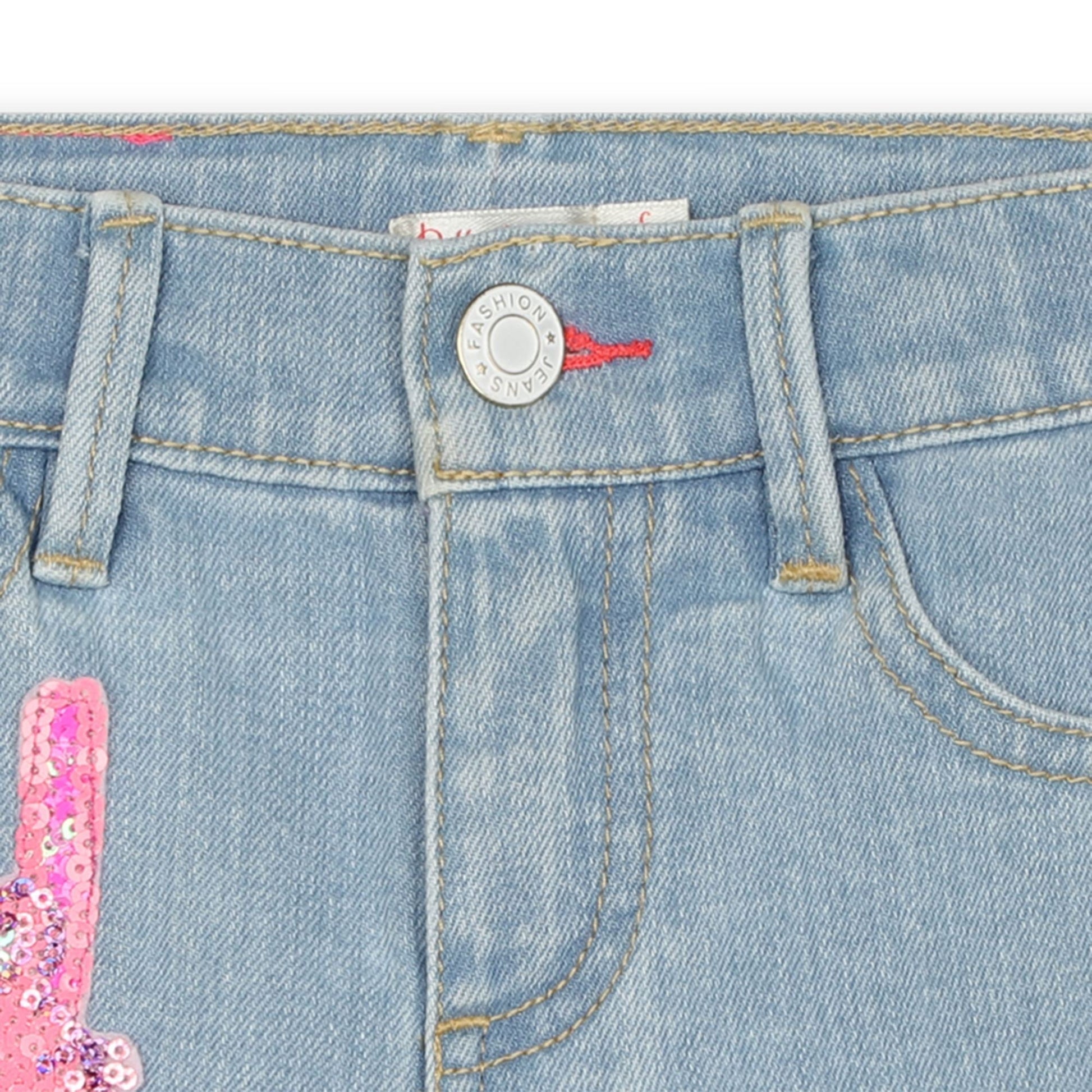 SHORTS IN DENIM GELATO PINK - Angel Luxury