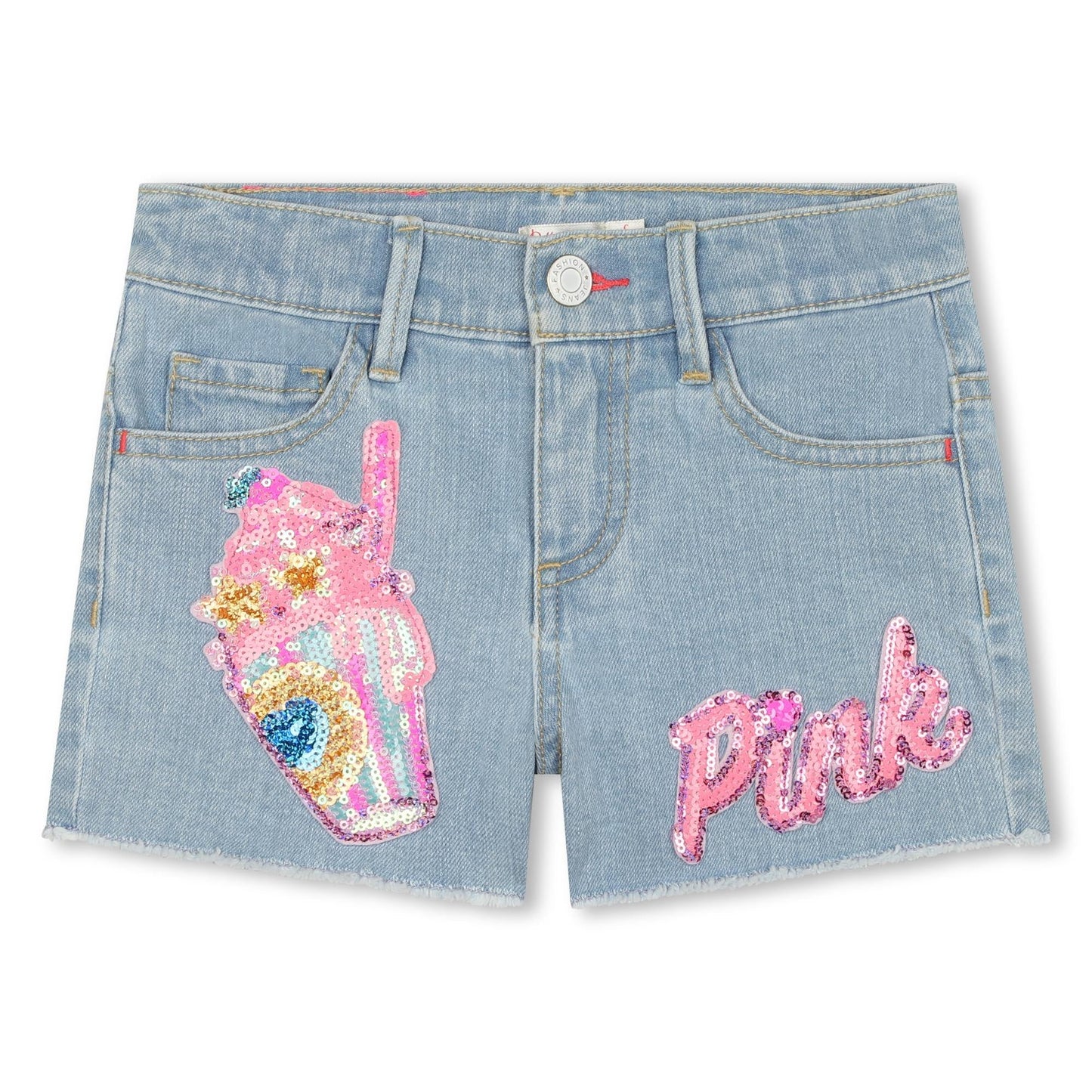 SHORTS IN DENIM GELATO PINK - Angel Luxury