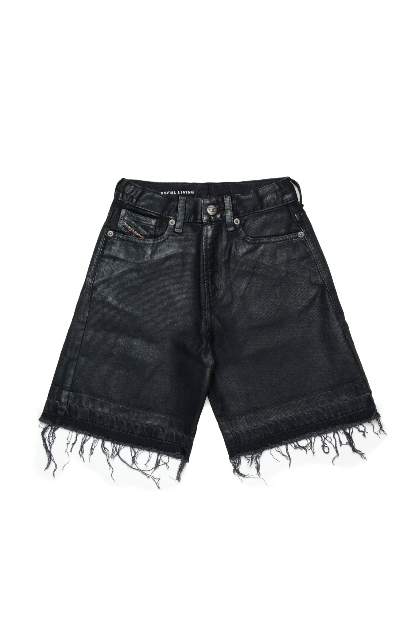 SHORTS IN DENIM NERO DIESEL - Angel Luxury