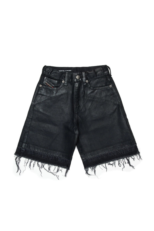 SHORTS IN DENIM NERO DIESEL - Angel Luxury