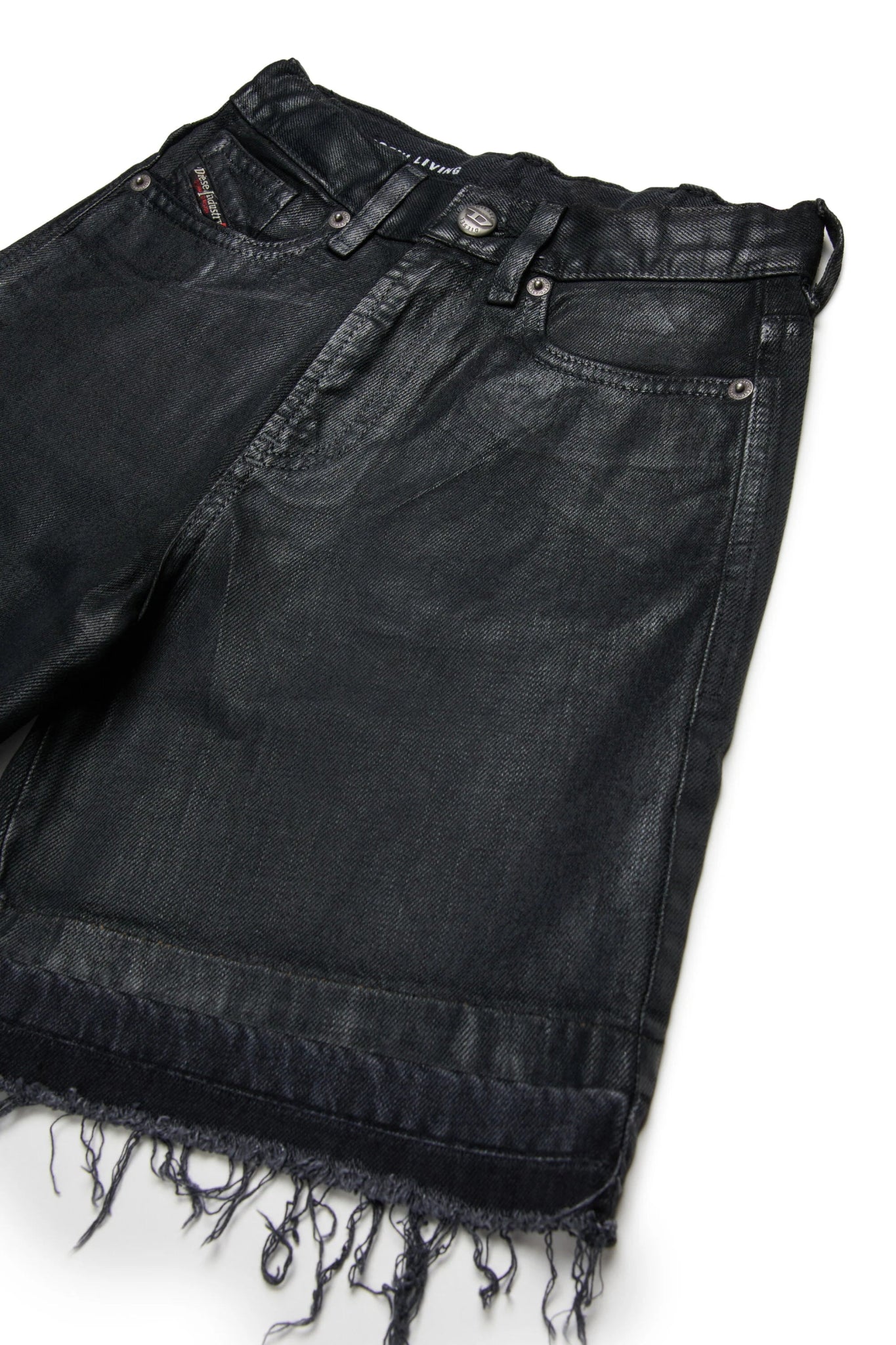 SHORTS IN DENIM NERO DIESEL - Angel Luxury