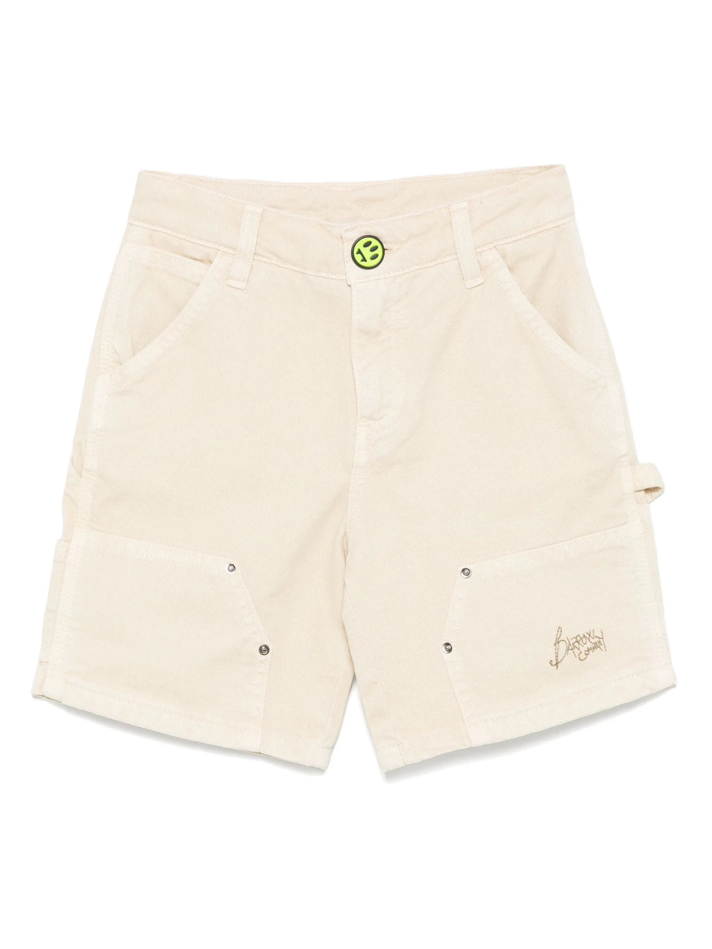 SHORTS IN DENIM SABBIA CON LOGO BARROW - Angel Luxury