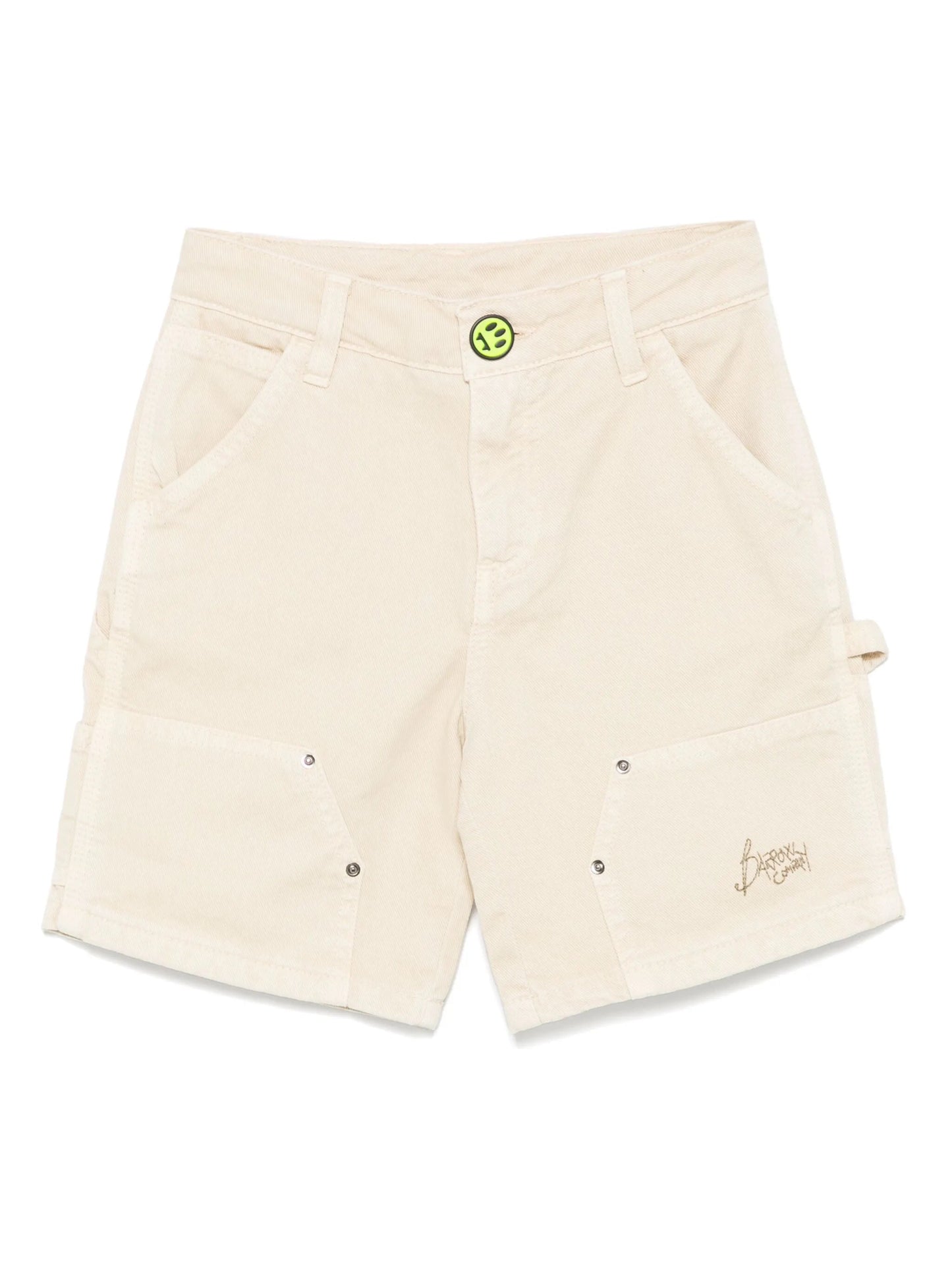 SHORTS IN DENIM SABBIA CON LOGO BARROW - Angel Luxury