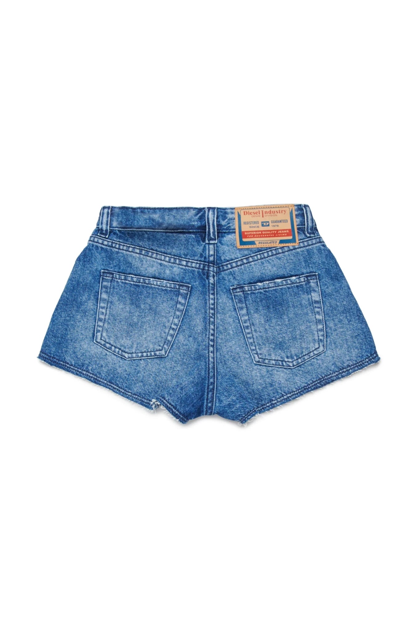 SHORTS IN DENIM SFRANGIATO LOGO DIESEL - Angel Luxury