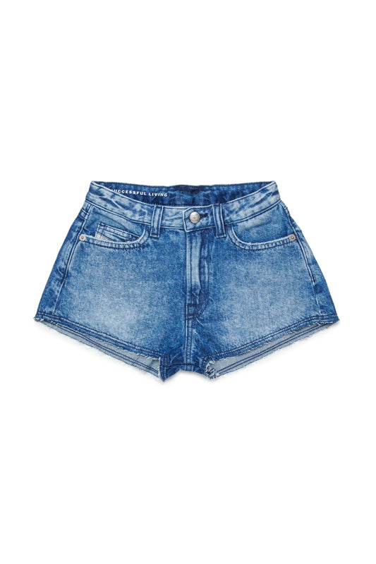 SHORTS IN DENIM SFRANGIATO LOGO DIESEL - Angel Luxury