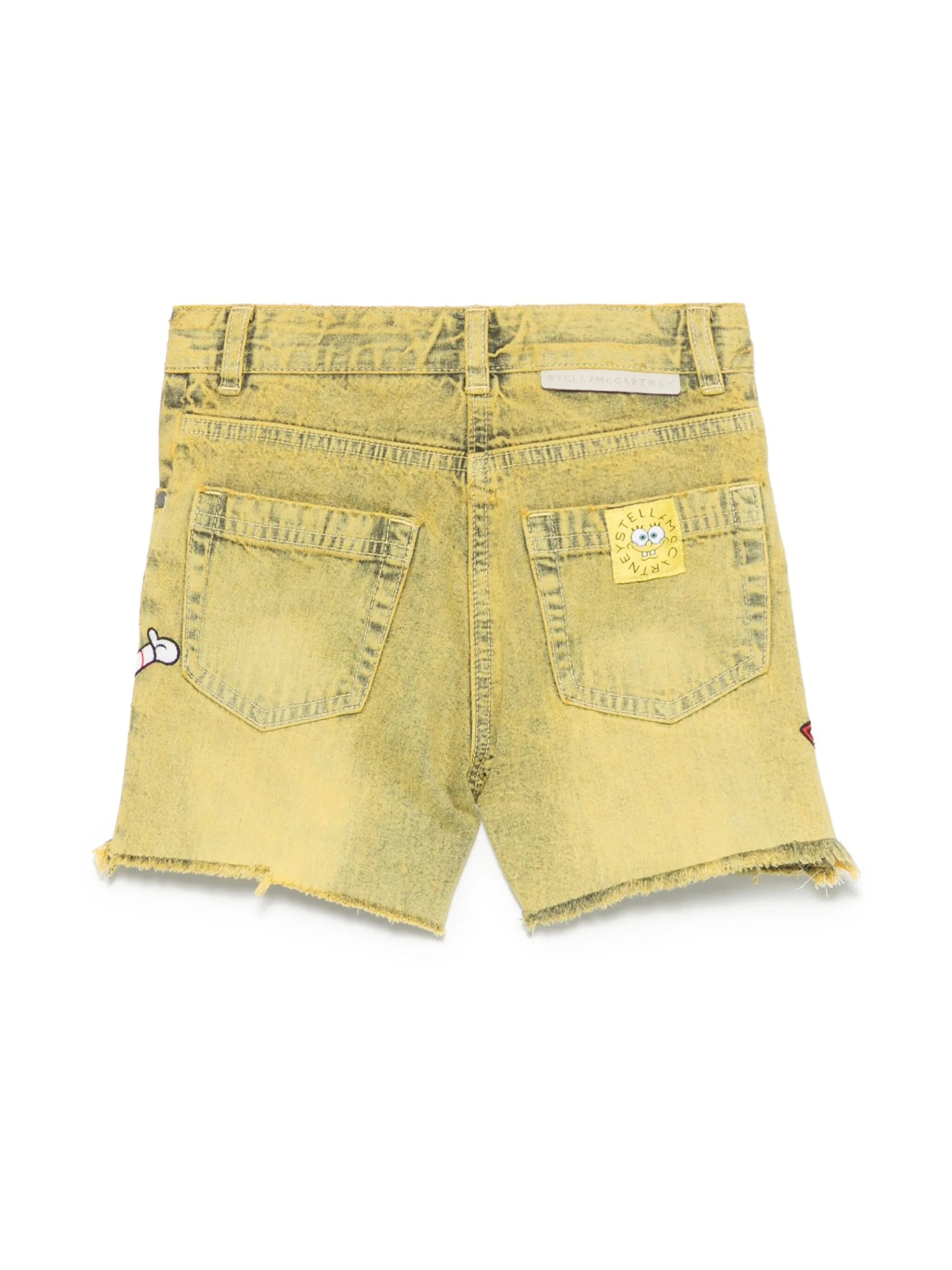 SHORTS IN DENIM SPONGEBOB GIALLO OCRA STELLA MCCARTNEY - Angel Luxury