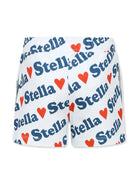 SHORTS IN FELPA BIANCO LOGATO BLU STELLA MCCARTNEY - Angel Luxury