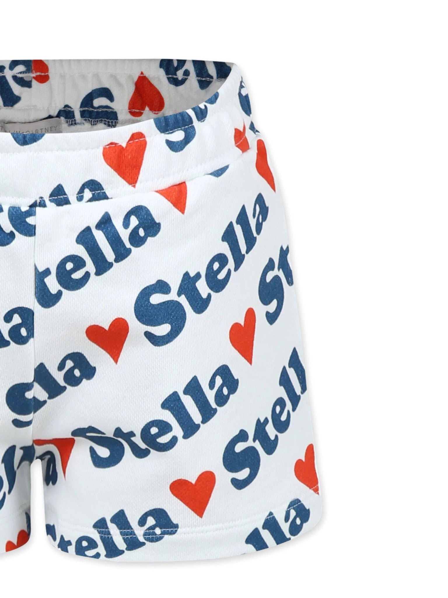 SHORTS IN FELPA BIANCO LOGATO BLU STELLA MCCARTNEY - Angel Luxury