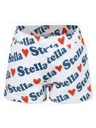 SHORTS IN FELPA BIANCO LOGATO BLU STELLA MCCARTNEY - Angel Luxury