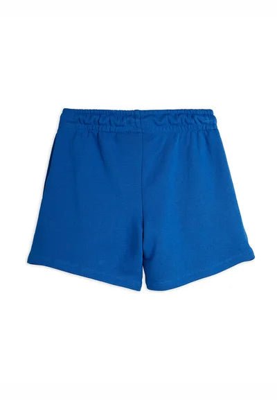 SHORTS IN FELPA BLU CON CAMALEONTE VERDE MINI RODINI - Angel Luxury