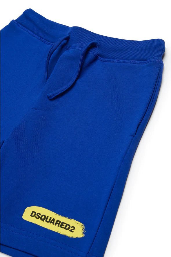 SHORTS IN FELPA CON GRAFICA PENNELLATA DSQUARED2 - Angel Luxury