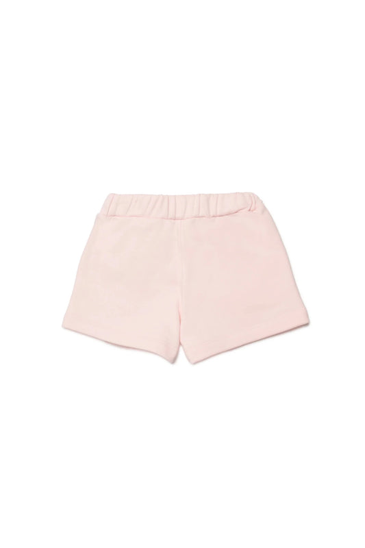 SHORTS IN FELPA ROSA CON LOGO NERO IN CORSIVO SUL DAVANTI MARNI - Angel Luxury