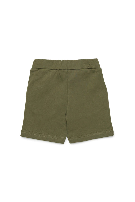 SHORTS IN FELPA VERDE CON LOGO DIESEL - Angel Luxury