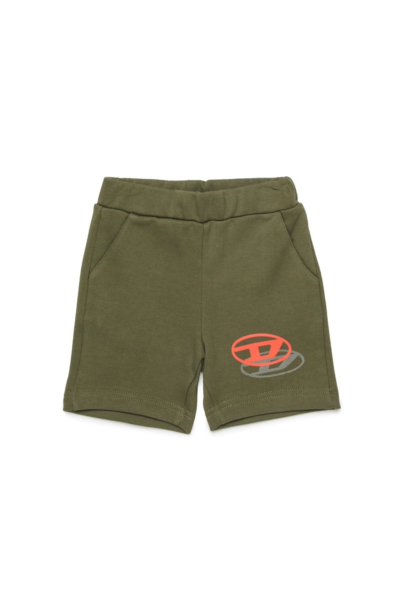 SHORTS IN FELPA VERDE CON LOGO DIESEL - Angel Luxury