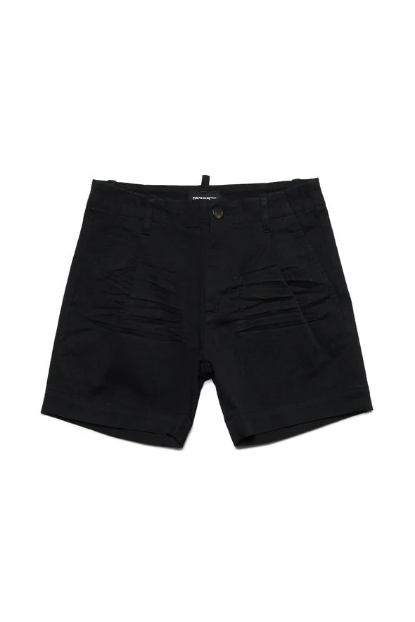 SHORTS IN GABARDINA CON PATCH LOGO SURF DSQUARED2 - Angel Luxury