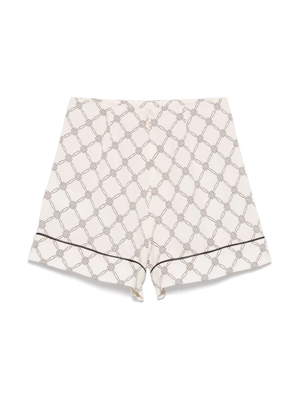 SHORTS IN GEORGETTE LOGATO BURRO - NERO ELISABETTA FRANCHI - Angel Luxury