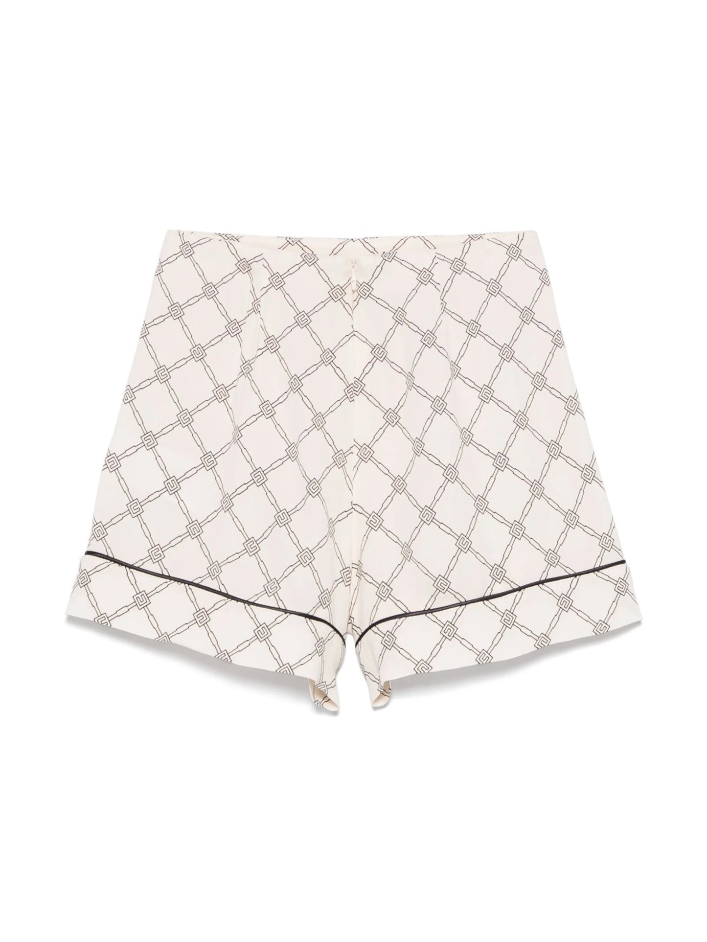 SHORTS IN GEORGETTE LOGATO BURRO - NERO ELISABETTA FRANCHI - Angel Luxury
