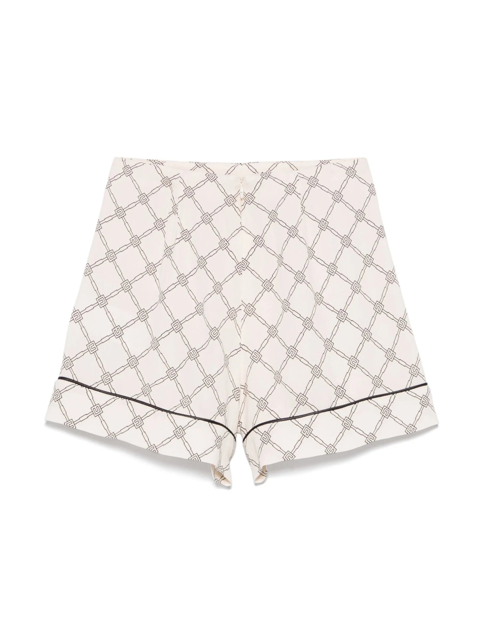 SHORTS IN GEORGETTE LOGATO BURRO - NERO ELISABETTA FRANCHI - Angel Luxury