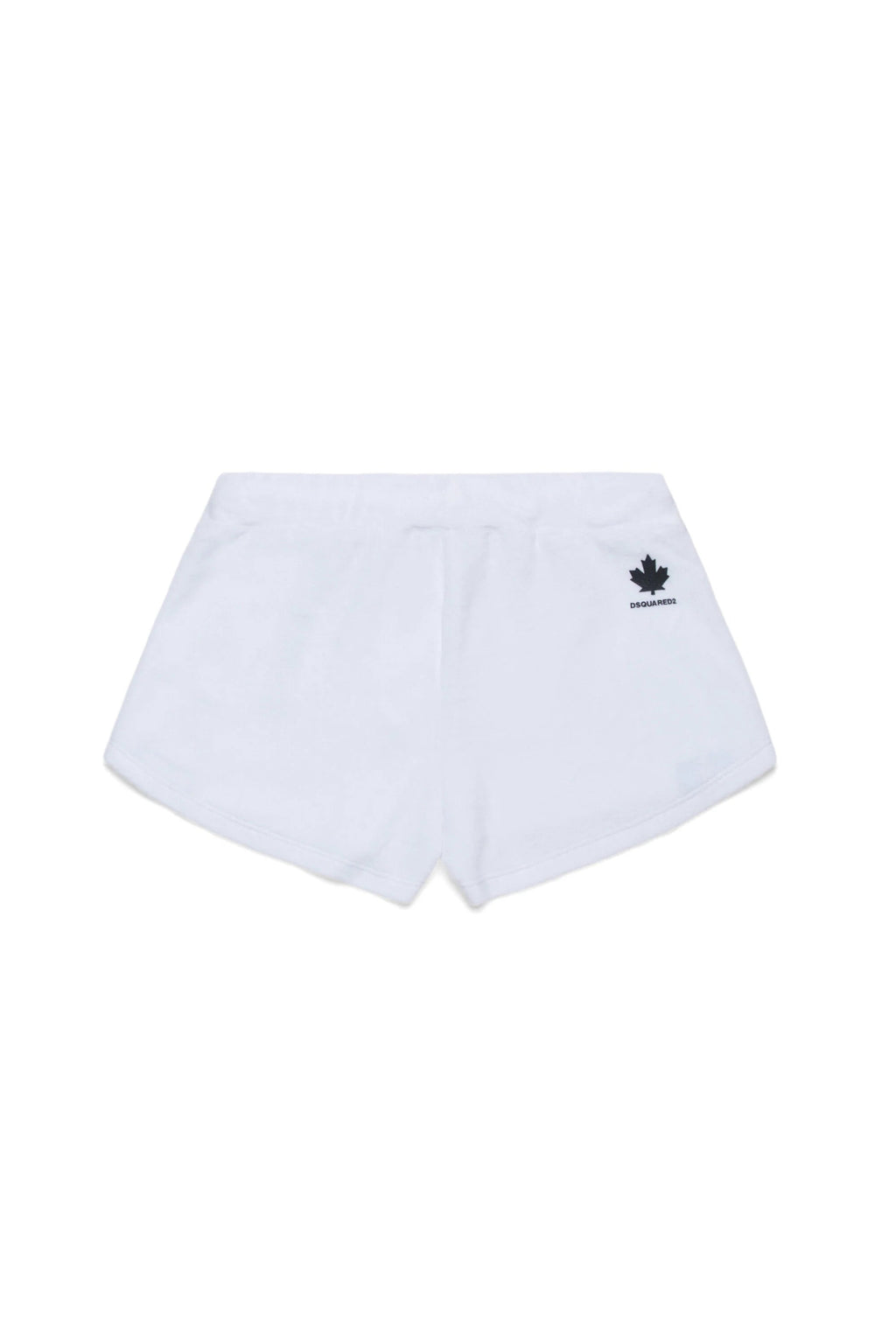 SHORTS IN SPUGNA BIANCO CON BANDA LATERALE DSQUARED2 - Angel Luxury
