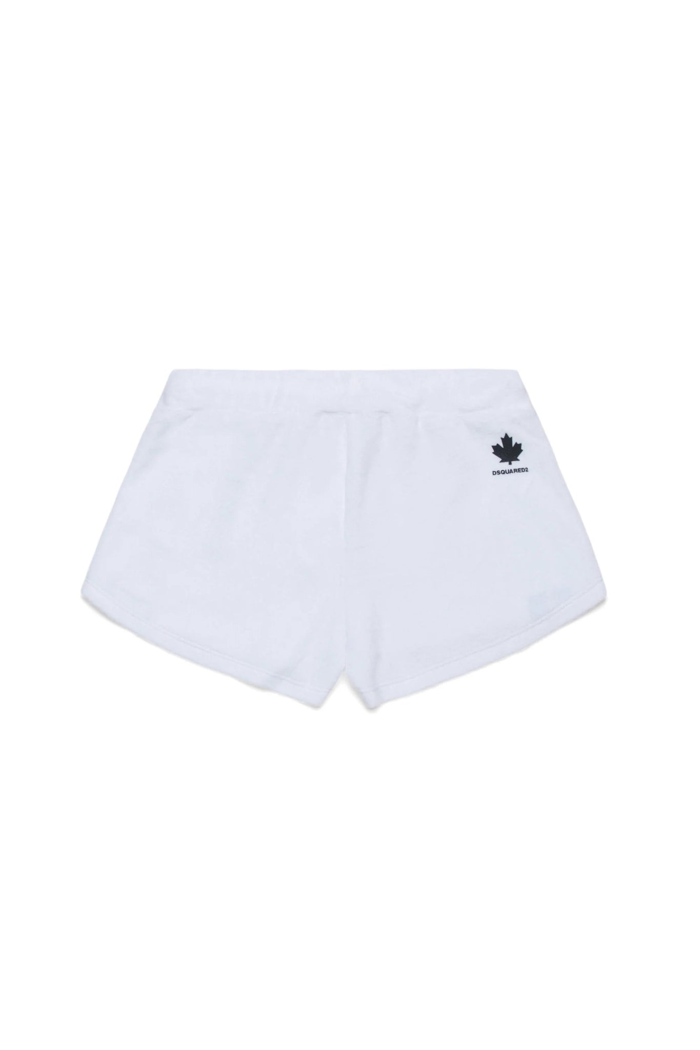 SHORTS IN SPUGNA BIANCO CON BANDA LATERALE DSQUARED2 - Angel Luxury