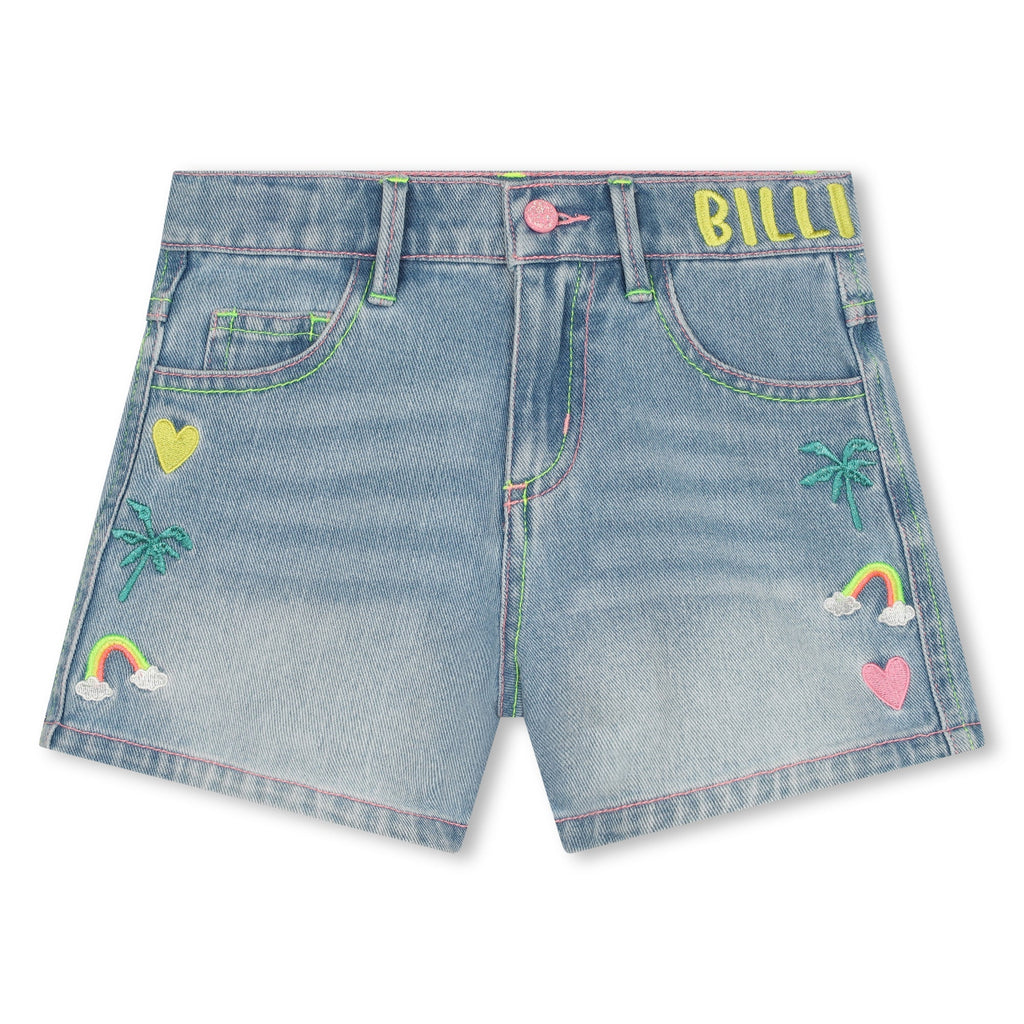 SHORTS JEANS COTONE RICAMATO BILLIEBLUSH - Angel Luxury