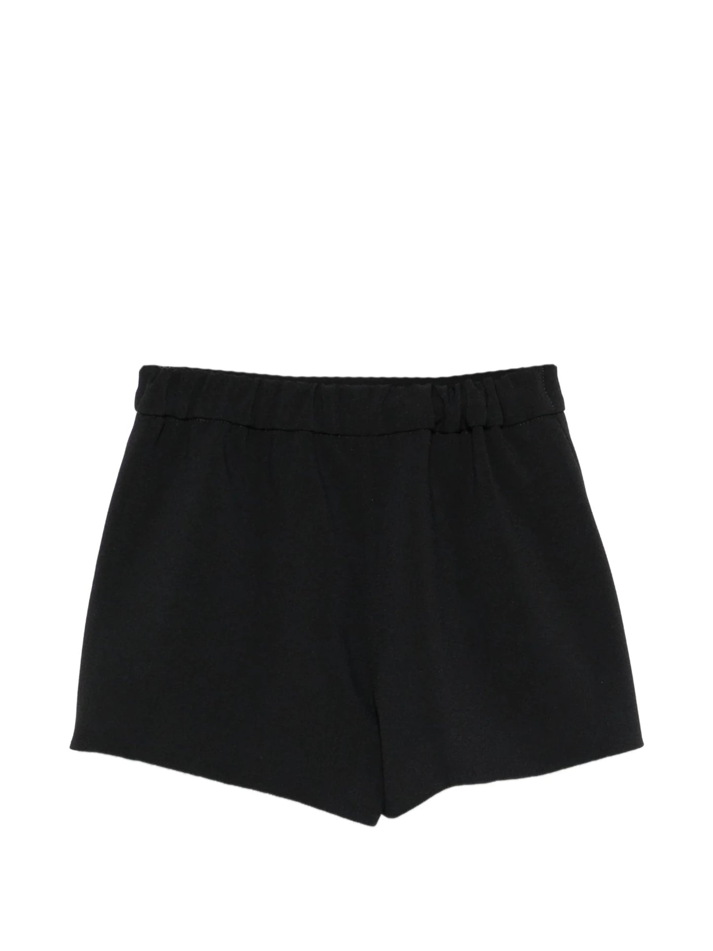 SHORTS NERO CON FINTE TASCHE E BOTTONI IN ORO ELISABETTA FRANCHI - Angel Luxury