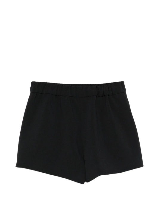 SHORTS NERO CON FINTE TASCHE E BOTTONI IN ORO ELISABETTA FRANCHI - Angel Luxury