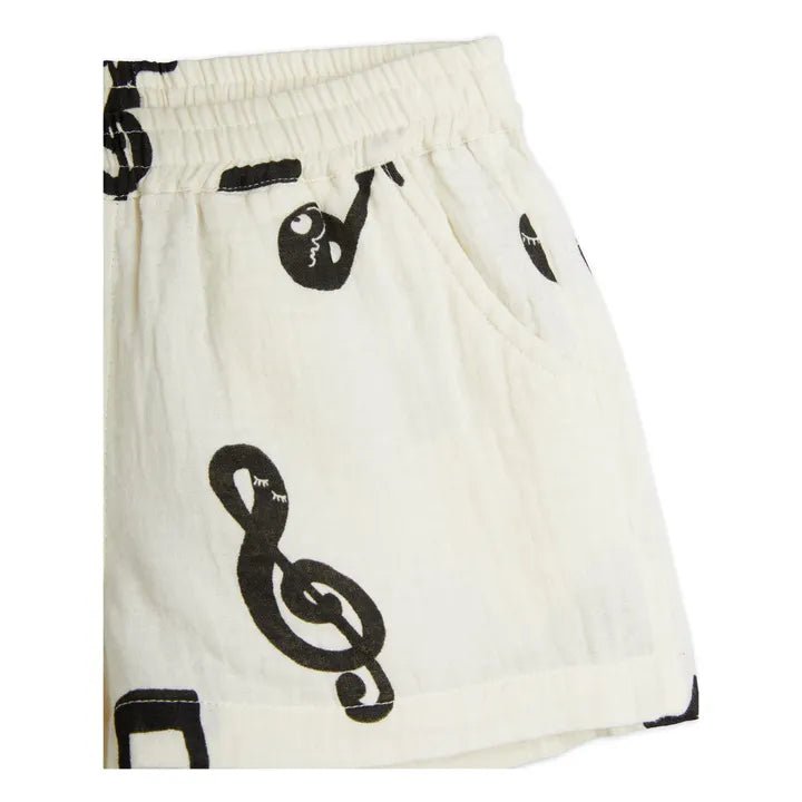 SHORTS PANNA CON NOTE MUSICALI MINI RODINI - Angel Luxury