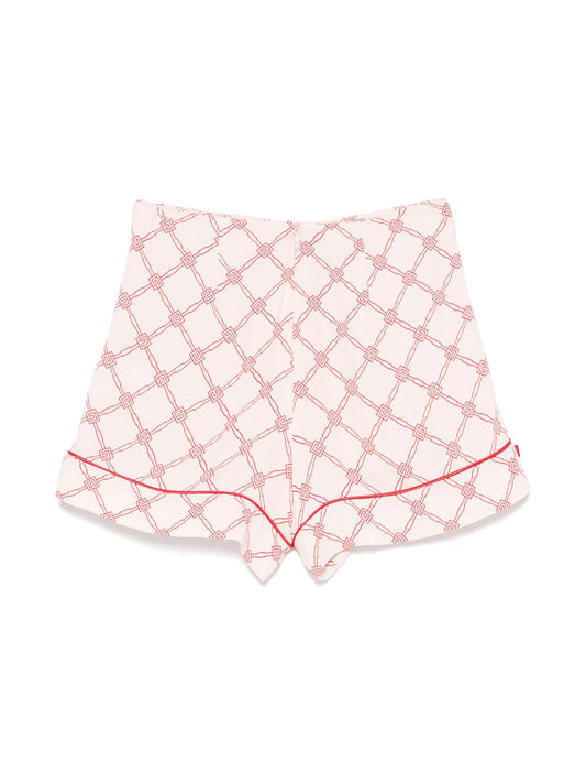 SHORTS ROSA LOGATO ROSSO ELISABETTA FRANCHI - Angel Luxury