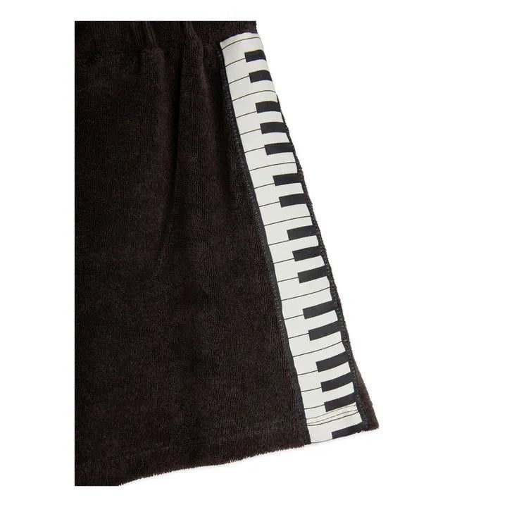SHORTS SPUGNA GRIGIO CON PIANOFORTE MINI RODINI - Angel Luxury