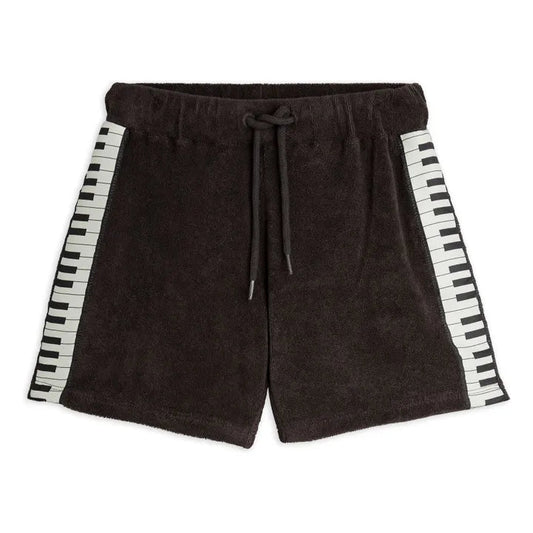 SHORTS SPUGNA GRIGIO CON PIANOFORTE MINI RODINI - Angel Luxury