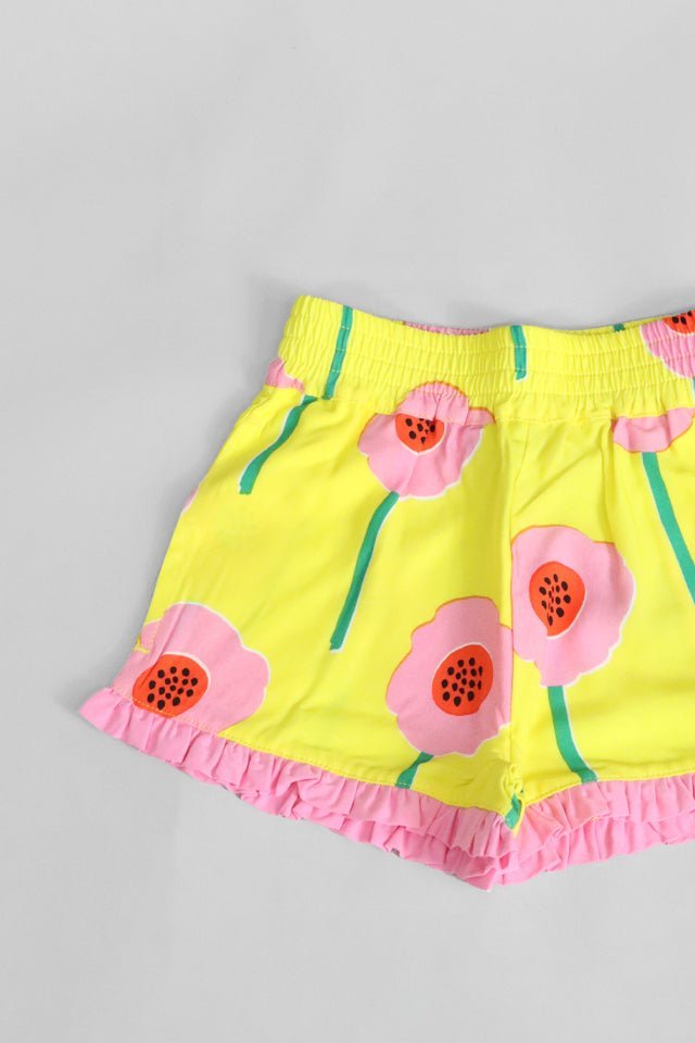 Shorts StellaMcCartney giallo con fiori - Angel Luxury