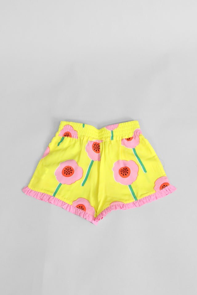 Shorts StellaMcCartney giallo con fiori - Angel Luxury