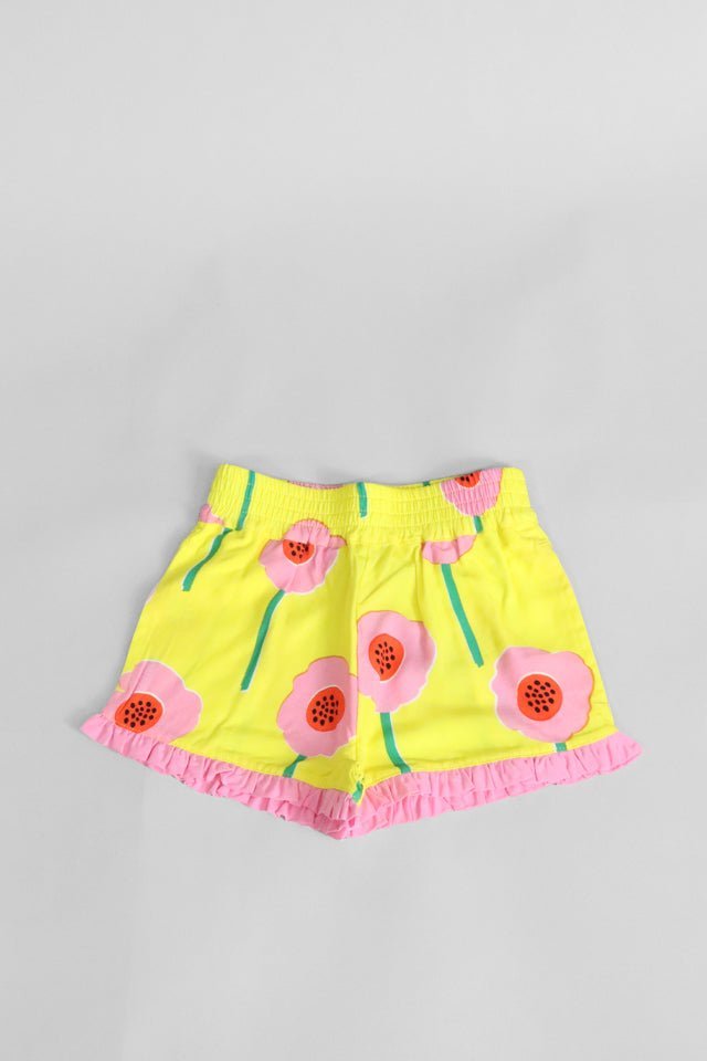 Shorts StellaMcCartney giallo con fiori - Angel Luxury