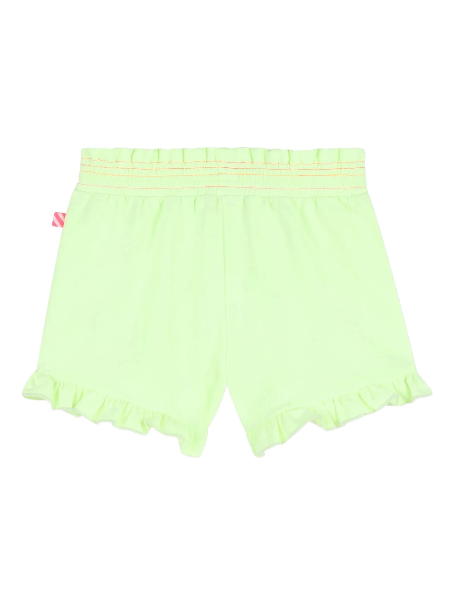 SHORTS VERDE FLUO CON STAMPA BILLIEBLUSH - Angel Luxury