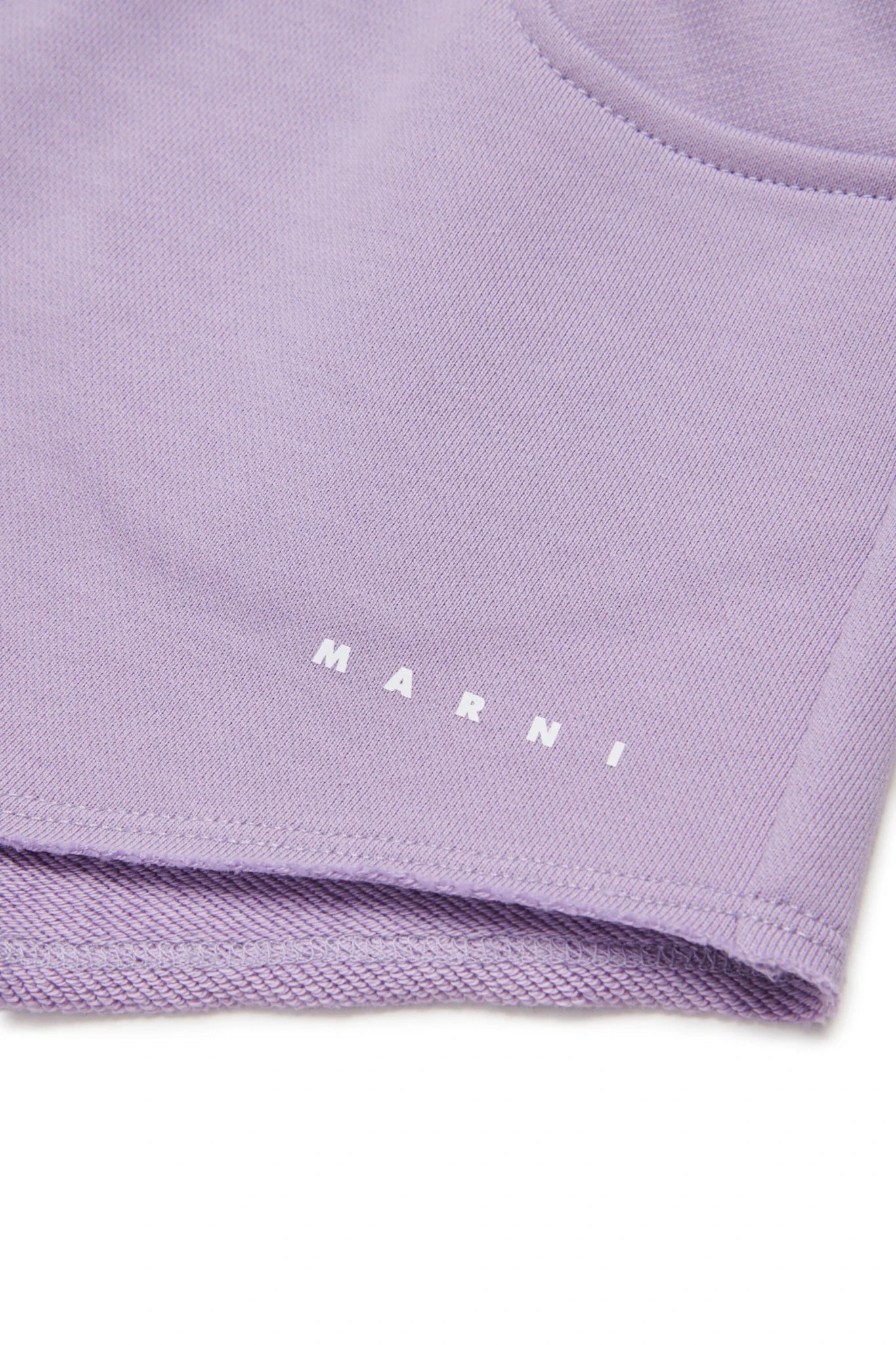SHORTS VIOLA CON LOGO BIANCO MARNI - Angel Luxury