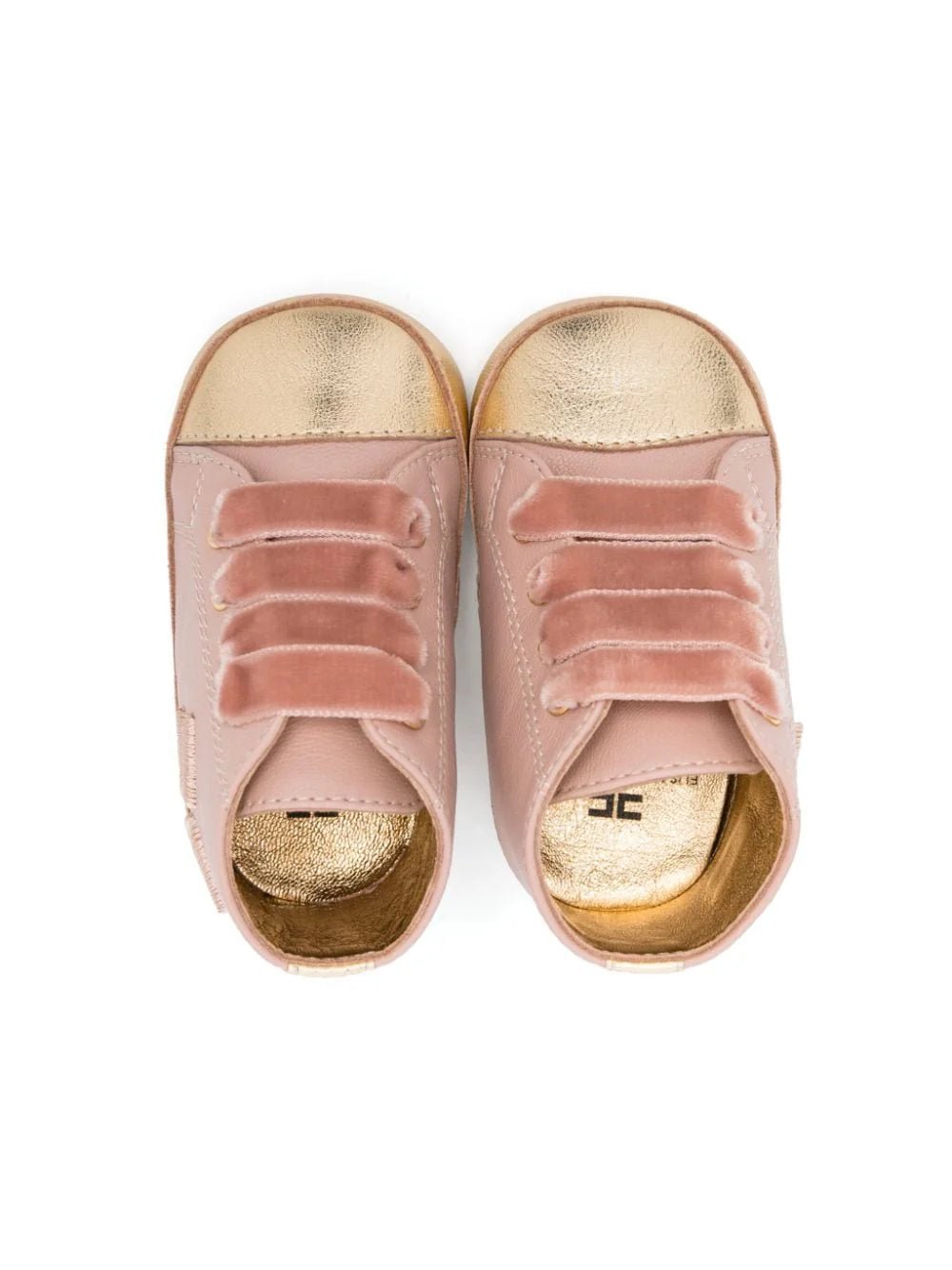 SNEAKER ALTA ALLACCIATA ORO/ROSA ELISABETTA FRANCHI - Angel Luxury