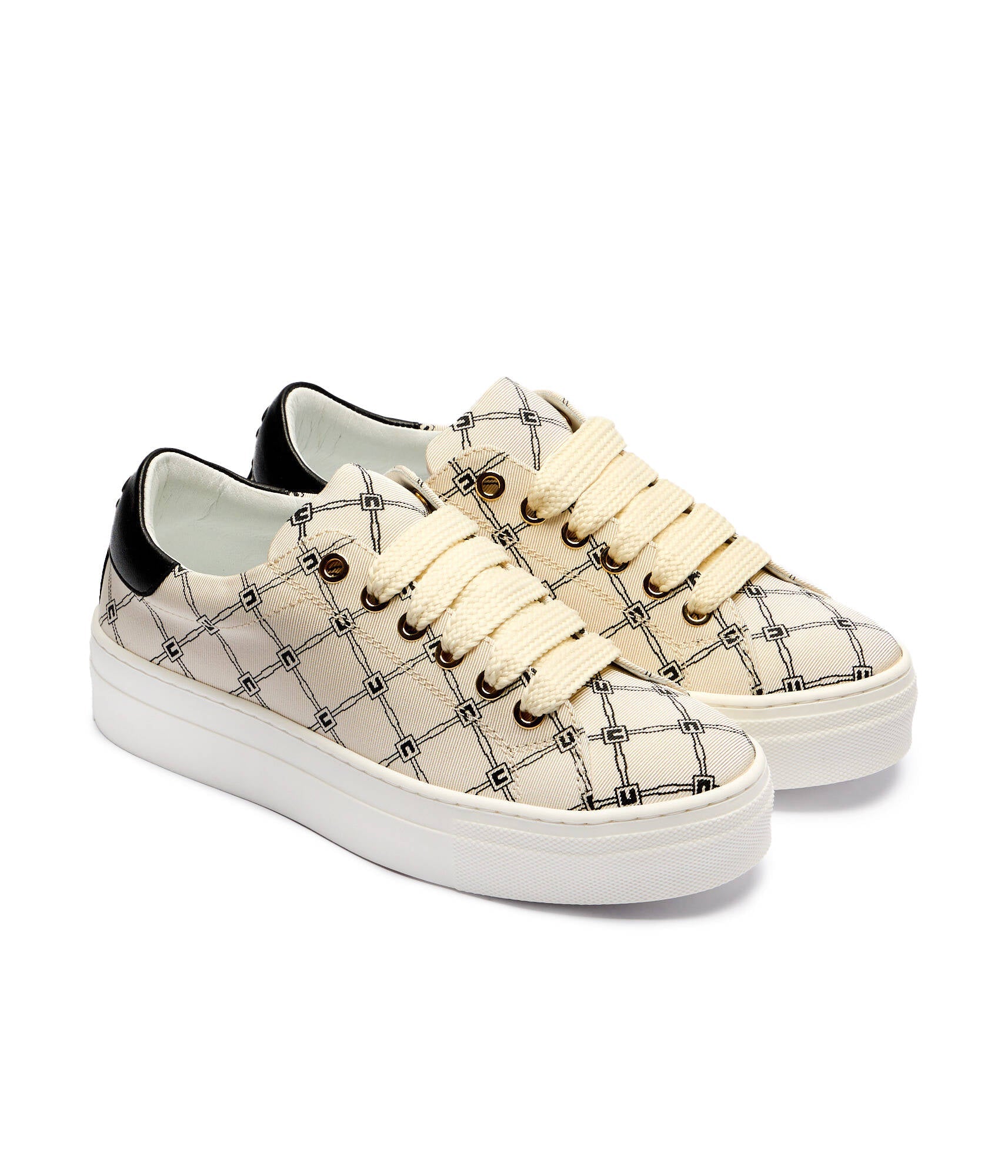 SNEAKERS BASSA BURRO/NERO ELISABETTA FRANCHI - Angel Luxury