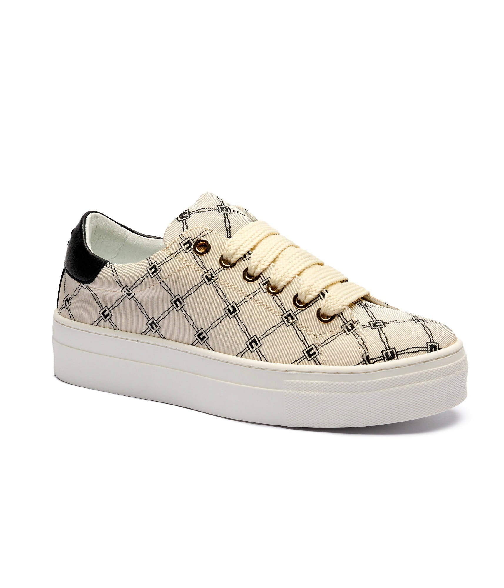 SNEAKERS BASSA BURRO/NERO ELISABETTA FRANCHI - Angel Luxury