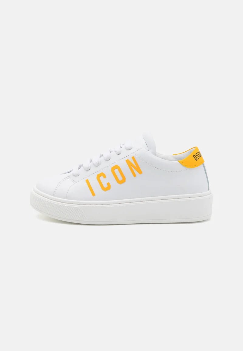 SNEAKERS CON LOGO GIALLO ICON - Angel Luxury