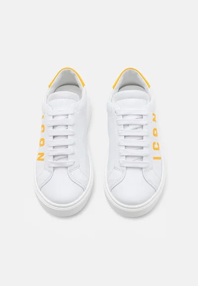 SNEAKERS CON LOGO GIALLO ICON - Angel Luxury