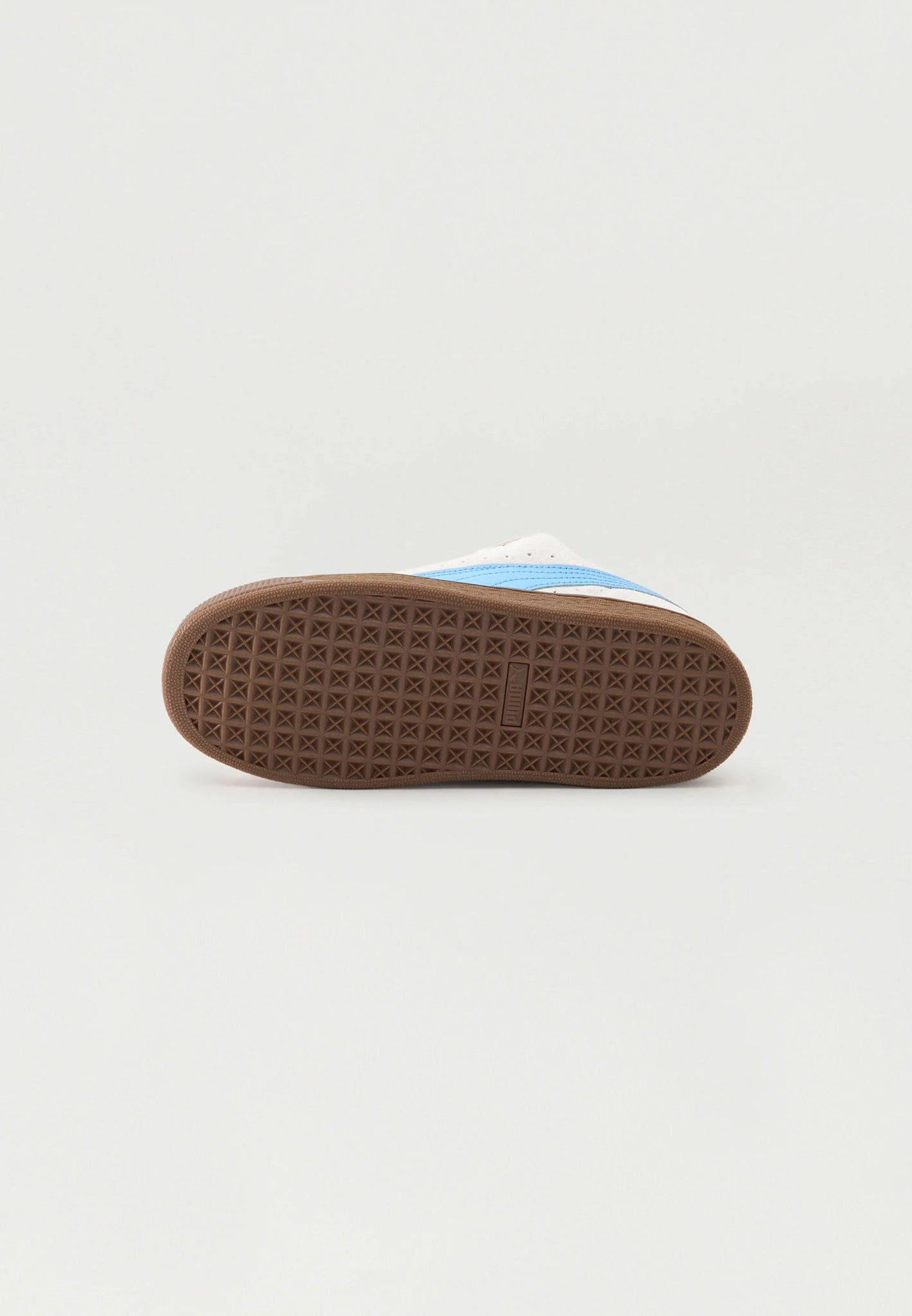 SNEAKERS GRIGIO CHIARO CON BAFFO AZZURRO PUMA - Angel Luxury