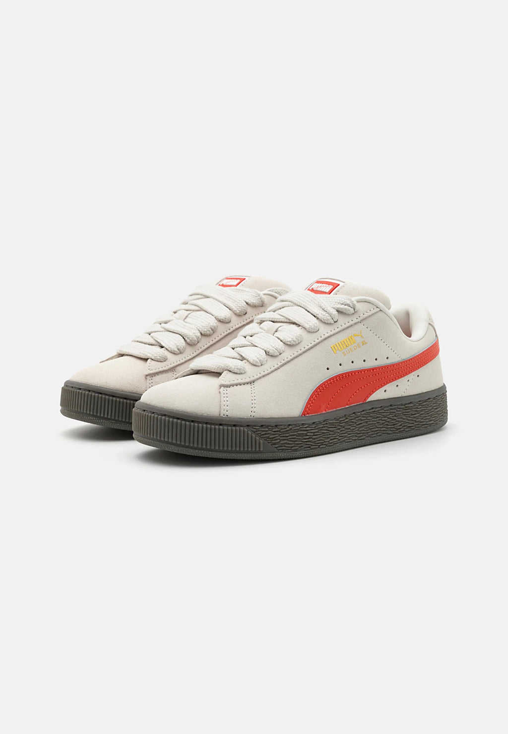 SNEAKERS GRIGIO CHIARO CON BAFFO ROSSO PUMA - Angel Luxury