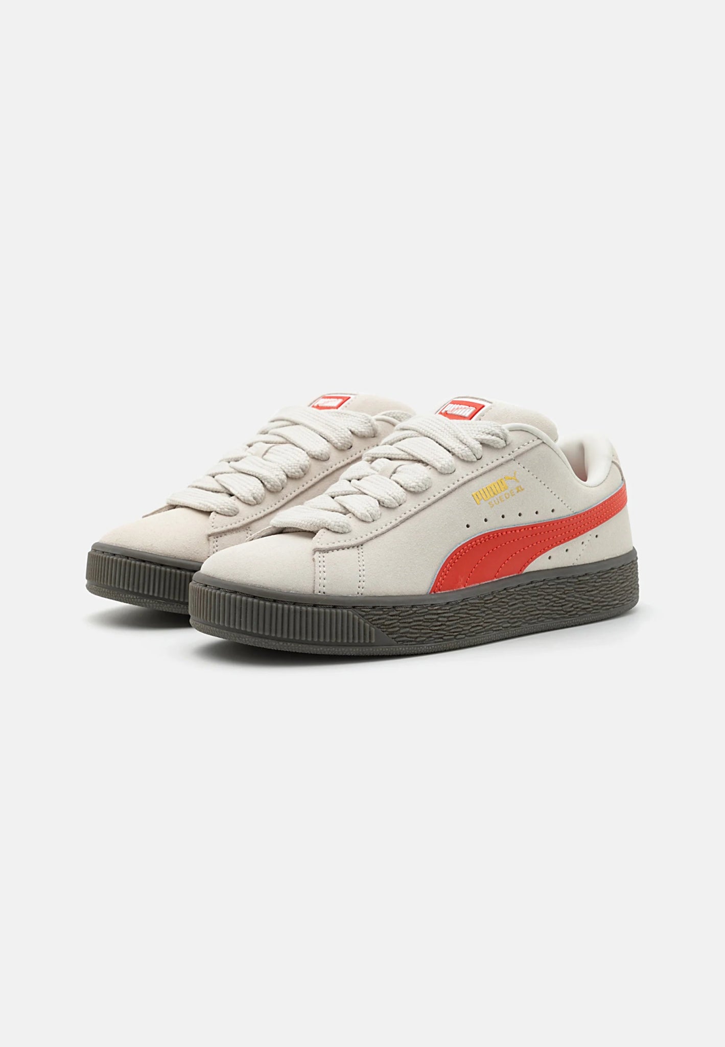 SNEAKERS GRIGIO CHIARO CON BAFFO ROSSO PUMA - Angel Luxury