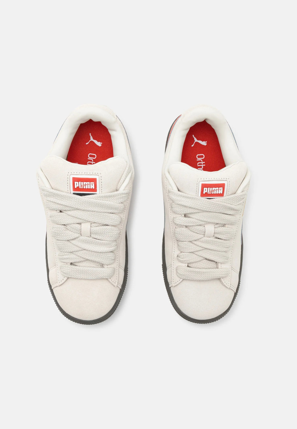 SNEAKERS GRIGIO CHIARO CON BAFFO ROSSO PUMA - Angel Luxury